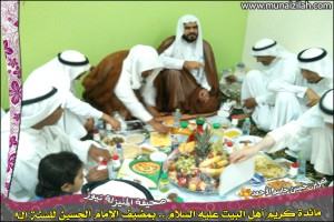 مأدبة الافطار رُسمت باسم كريم أهل البيت (ع) .. في المضيف