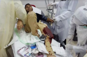 بالصور.. استشهاد 5 مواطنين ومقتل ارهابي بإطلاق نار على الحسينية الحيدرية في سيهات