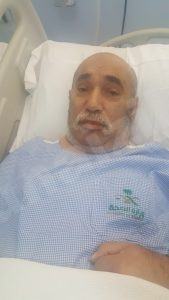 الحاج علي جواد على السرير الأبيض