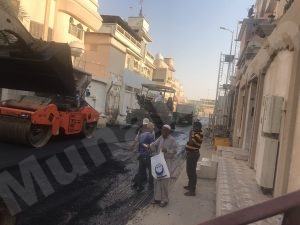 الانتهاء من سفلتة شوارع المنيزلة القديمة