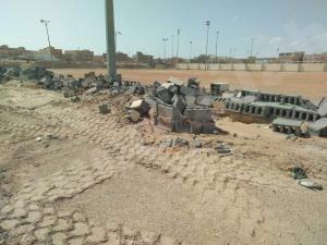 بالصور : اعتداء تخريبي من مجهولين يطال ملعب مركز النشاط الاجتماعي بالمنيزلة