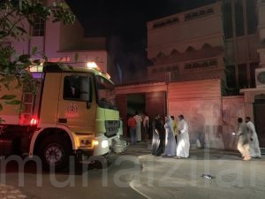 حريق في أحد بيوت المنيزلة