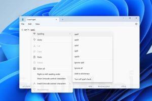 إضافة ميزة التدقيق الإملائي إلى “Notepad”