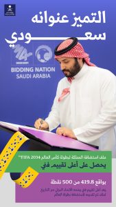 السعودية تحقق أعلى تقييم في تاريخ ملفات استضافة كأس العالم 2034