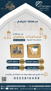 ”جمعية ملاذ الخير“ تطلق مشروع ”كابونات الخير“ لدعم الأسر ذات الدخل المحدود من أهالي المنيزلة