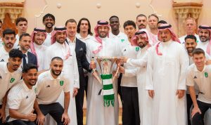 سمو ولي العهد يستقبل الأهلي (أبطال آسيا) وسمو وزير الرياضة