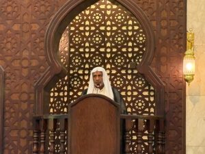 الشيخ البراهيم من على منبر الجمعة في جامع الإمام الرضا: جمعة حزينة بفقد الشيخ كاظم الحريب