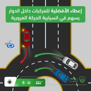 المرور يحذر: تجاهل أولوية الدوار يرفع الحوادث ويعطل الحركة
