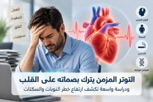 التوتر المزمن يترك بصماته على القلب ويرفع خطر النوبات والسكتات